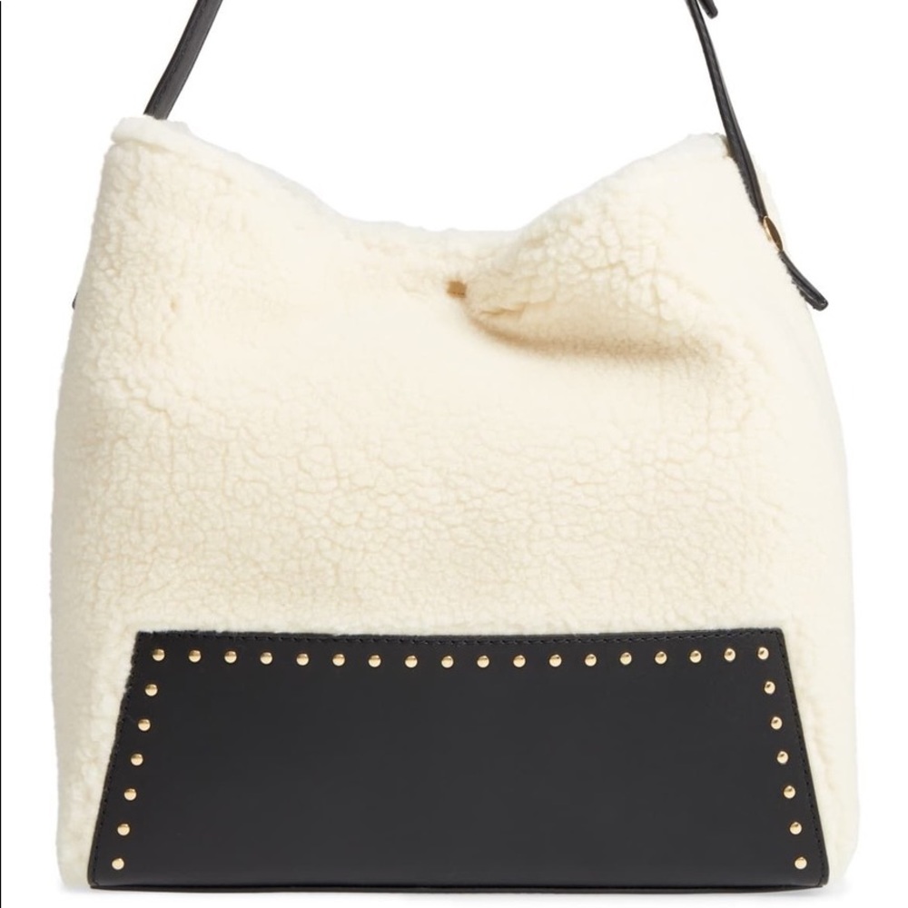 NEW Stella McCartney Alter Shearling Hobo Fur Luxury Minimalist Shoulder Bag